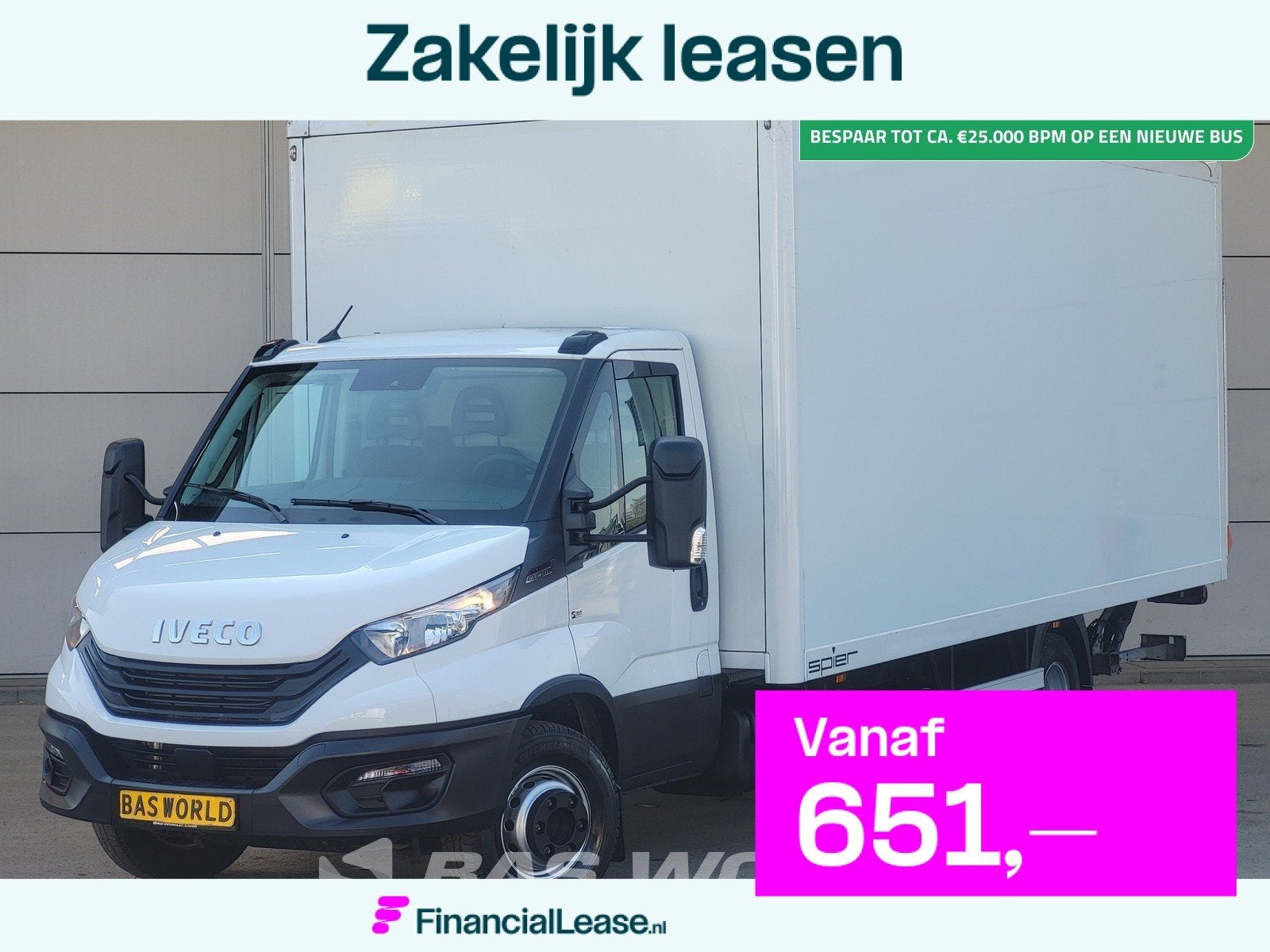 Iveco Daily 70C21 3.0L Automaat 1000KG Laadklep Luchtvering, Automaat, Stof, Gebruikt, Euro 6
