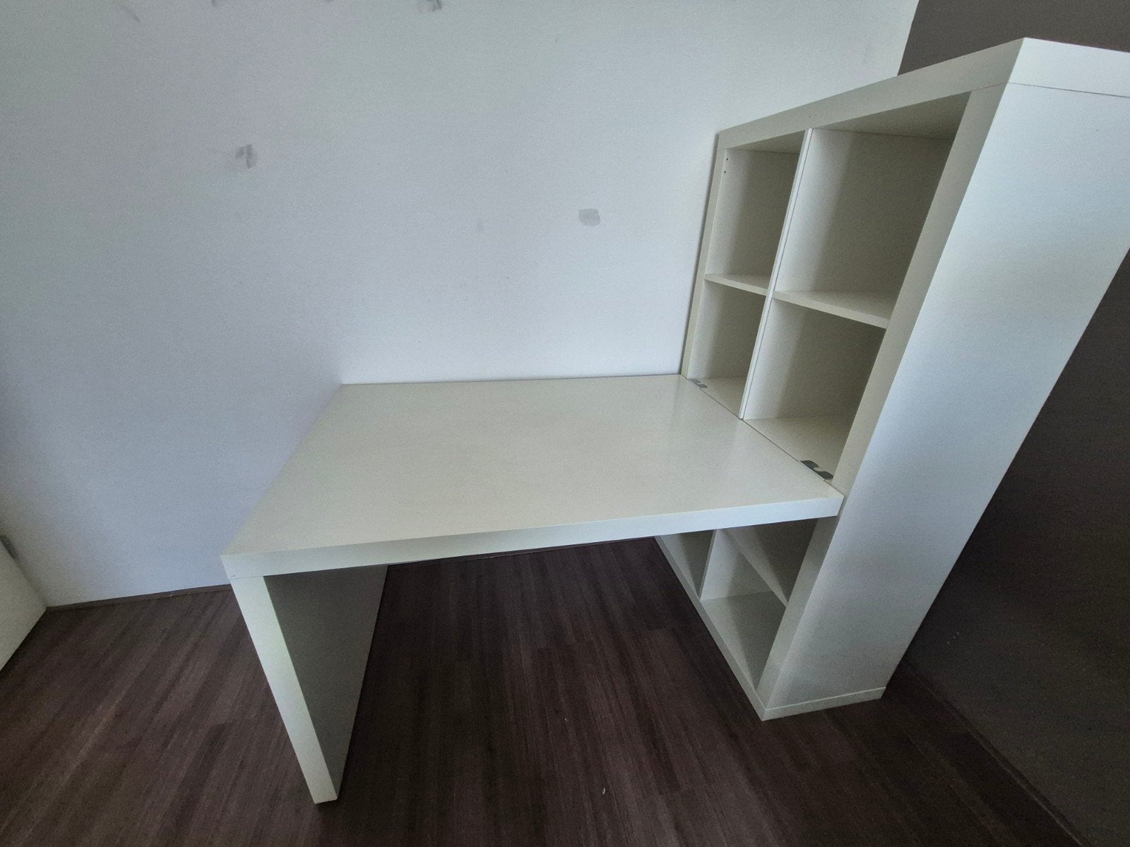 Kallax kast met bureau, Ikea, wit, Ophalen, Gebruikt