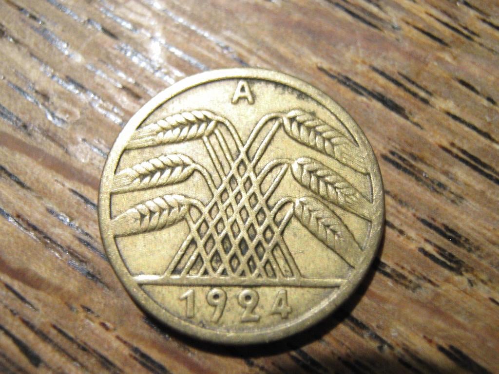 Weimar-Duitsland 5 Rentenpfennig 1924, Berlijn #25, Ophalen of Verzenden, Duitsland, Losse munt