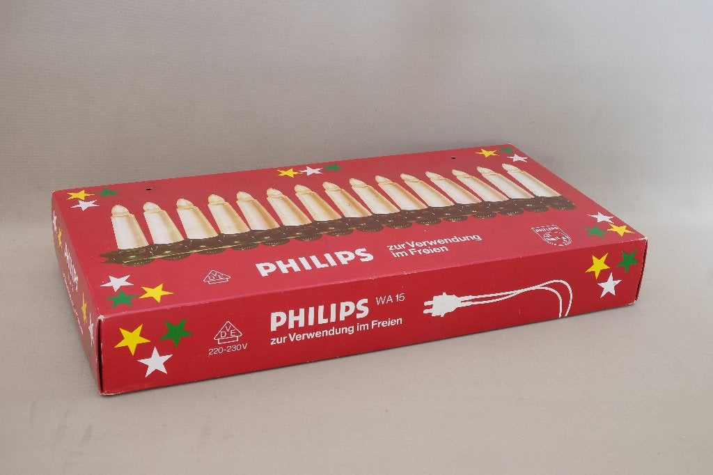 Kerstboomlampjes vintage Philips, Ophalen of Verzenden, Gebruikt