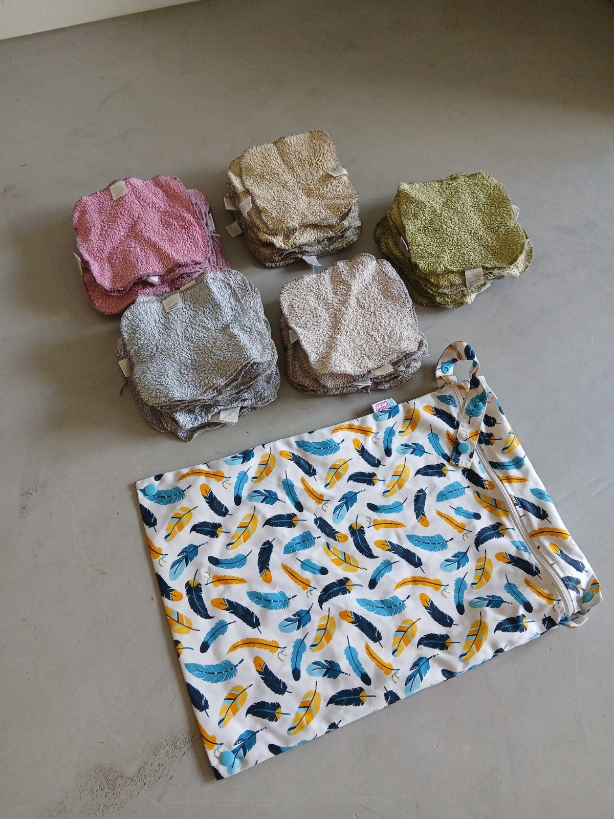 Cheeky Wipes wasbare billendoekjes & Petit Lulu waszak, Ophalen of Verzenden, Gebruikt