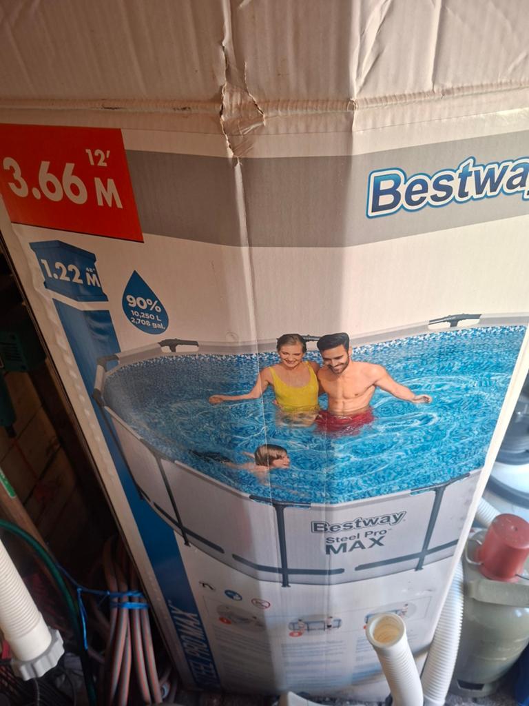 Bestway zwembad 3.66x1.22, Tuin en Terras, Gebruikt, Rond, 300 cm of meer, Opzetzwembad