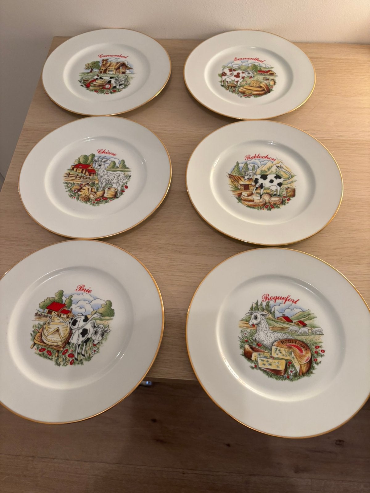 6 Limoges France kaasborden, Antiek en Kunst, Antiek | Servies los, Ophalen of Verzenden