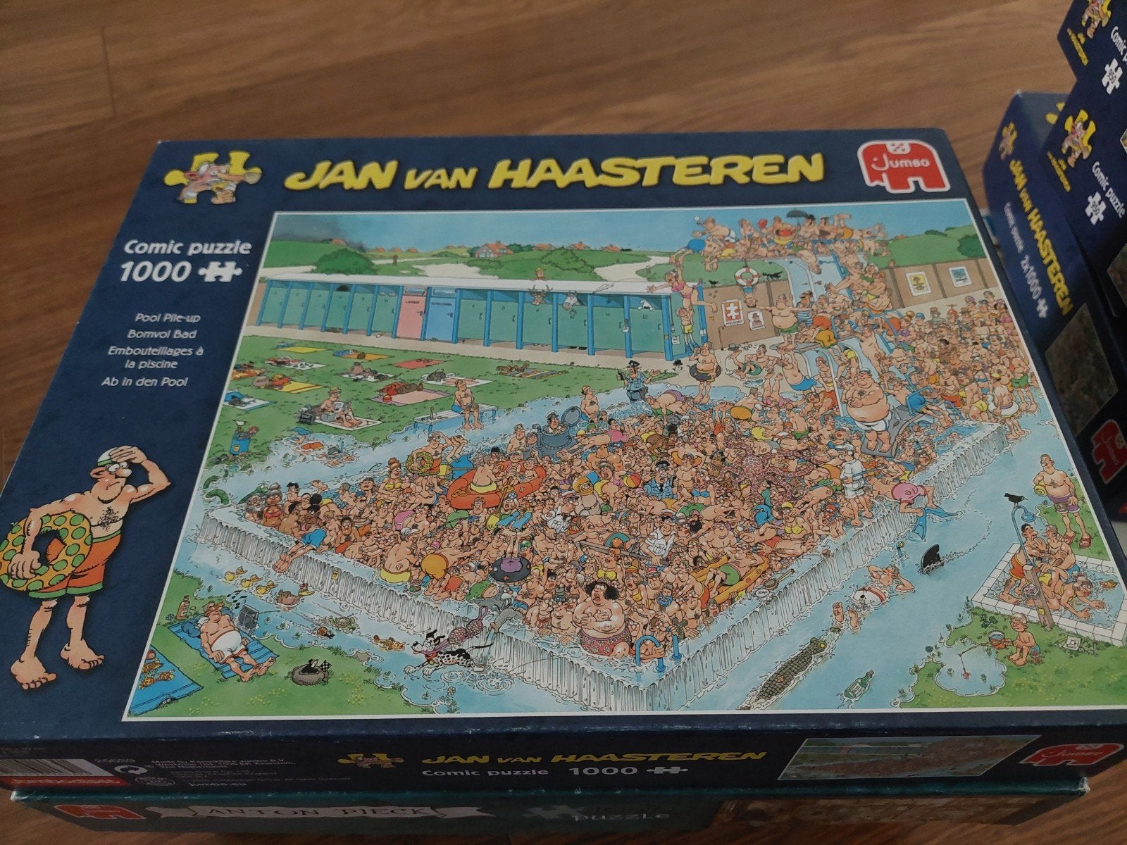 Jan van Haasteren Comic Puzzel - In het Zwembad 1000 stukjes, Ophalen, 500 t/m 1500 stukjes, Gebruikt, Legpuzzel