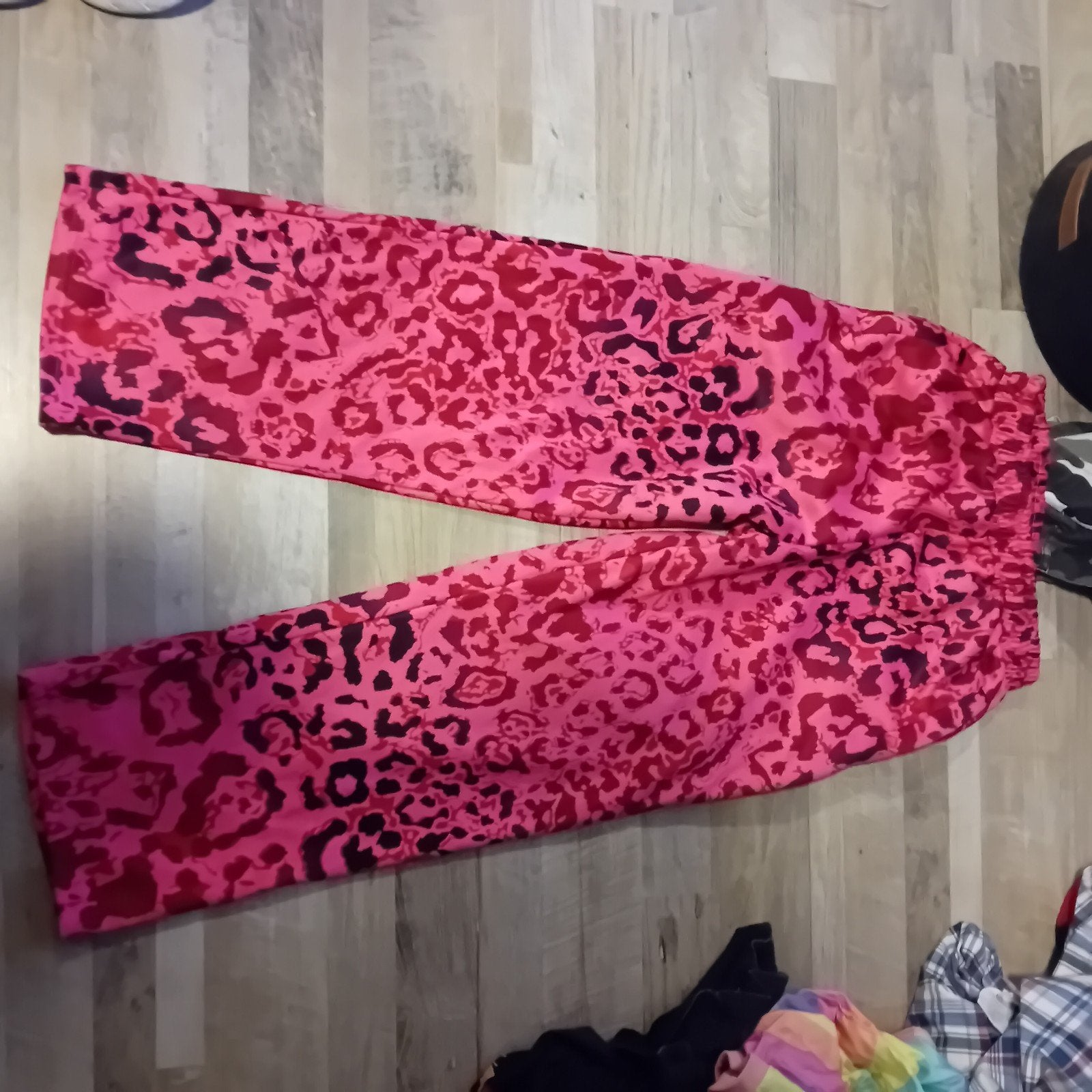 panter print broek (synthetisch), Ophalen of Verzenden, Zo goed als nieuw, Maat 36 (S), Roze