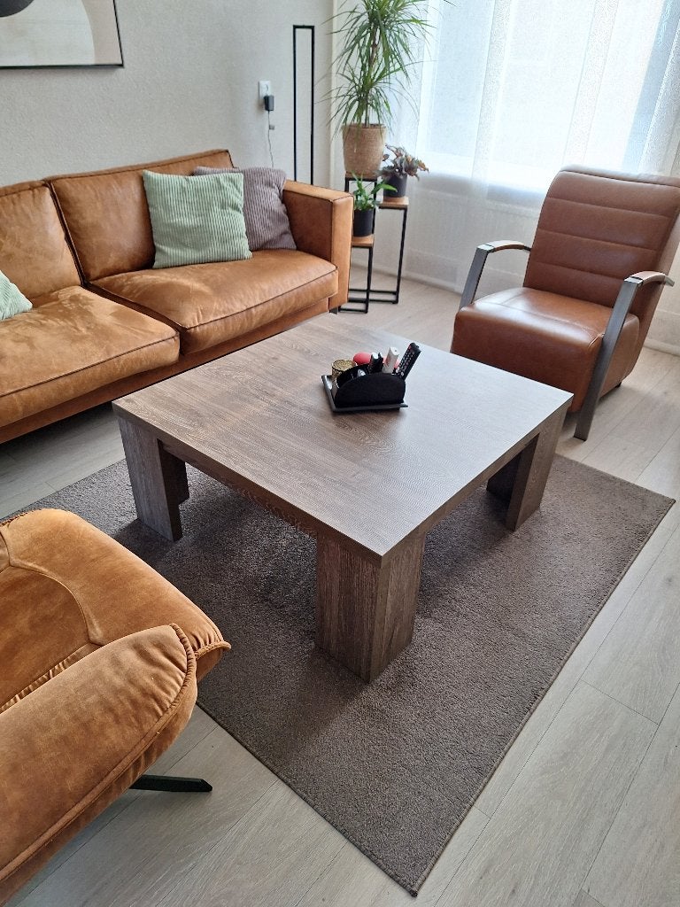 salontafel, Ophalen, Kunststof, 100 tot 150 cm, Vierkant