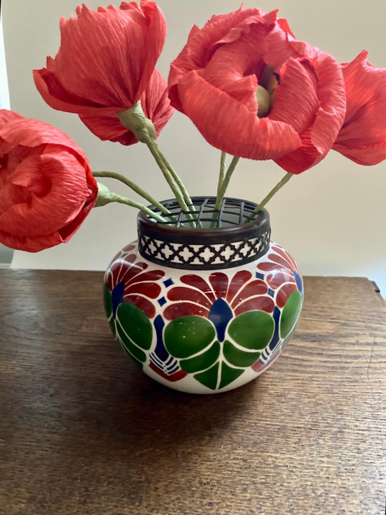 ‼️Mooie Art Deco Societé Ceramique rozensteker 1925, Ophalen of Verzenden
