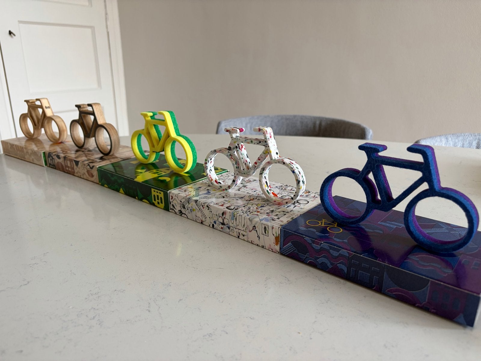 Decoratieve fietsen set - Unieke tafeldecoratie, Ophalen of Verzenden, Zo goed als nieuw