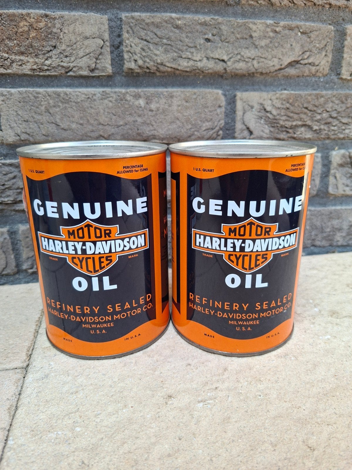 HARLEY DAVIDSON olie blikken (nos), Verzamelen, Blikken, Ophalen of Verzenden, Nieuw, Overige