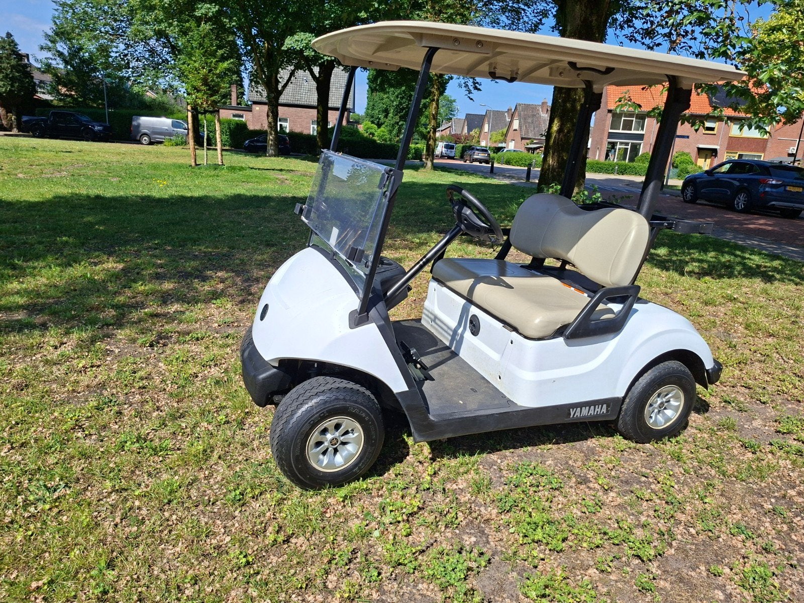 Yamaha golfkar 2019 met tablet, Ophalen of Verzenden, Zo goed als nieuw, Golfkar, Overige merken