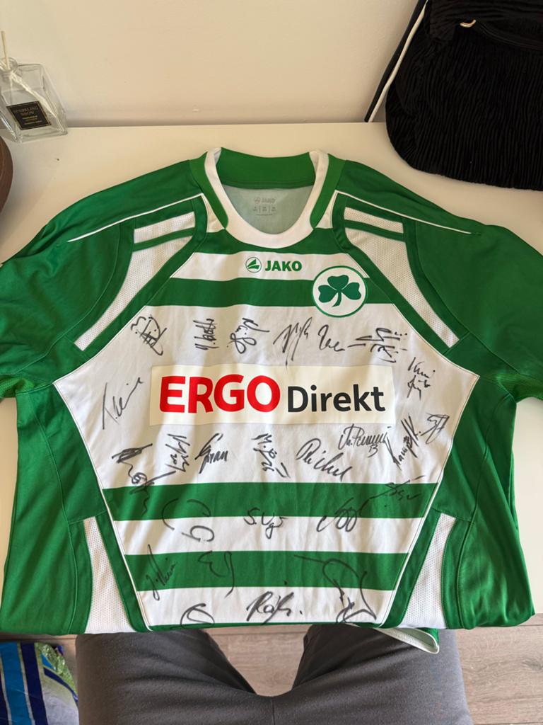 Greuther Fürth Wedstrijdshirt 2009-2010 - Gesigneerd, Ophalen of Verzenden, Gedragen, Groen, Voetbal