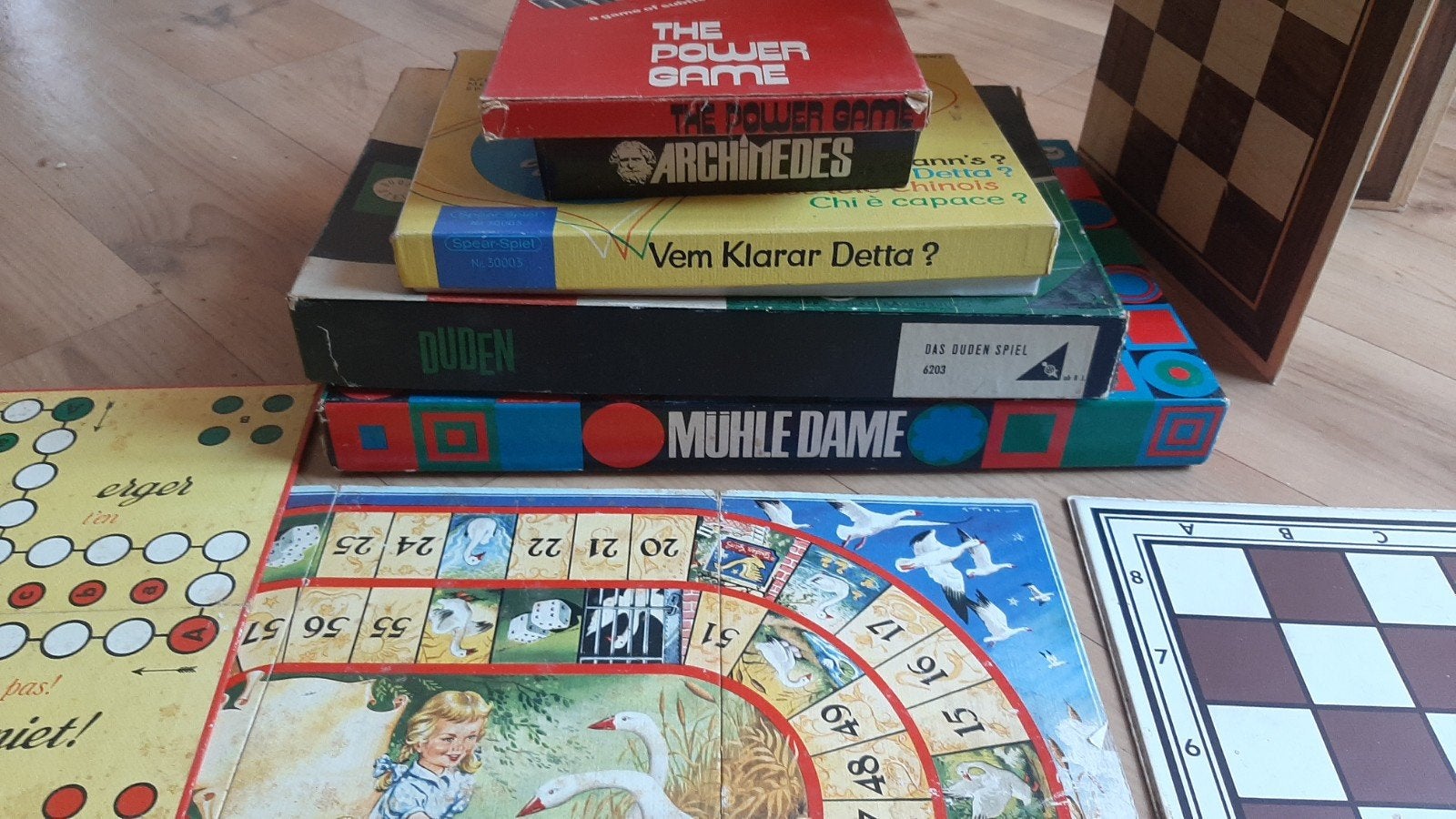 verzameling bordspellen. Vintage., Ophalen of Verzenden, Gebruikt