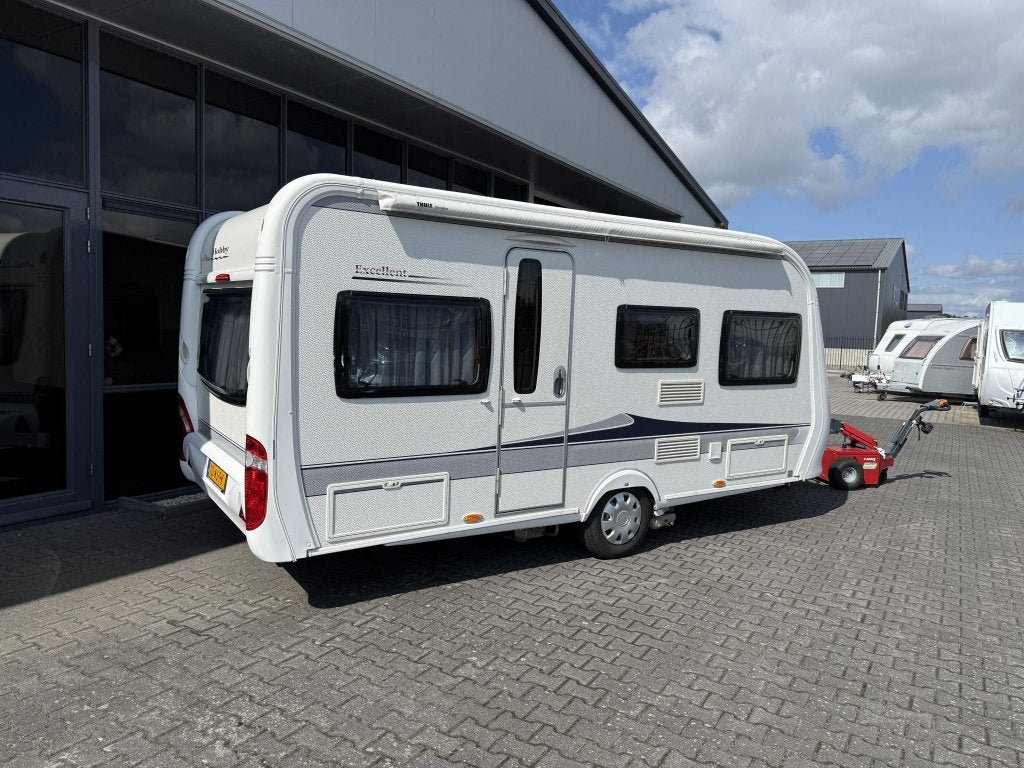 Hobby Excellent 455 UF Bed 210cm Rondzit Tent Bovag 2025 !!, Caravans en Kamperen, Standaardzit, Hobby, Dwarsbed, Bedrijf