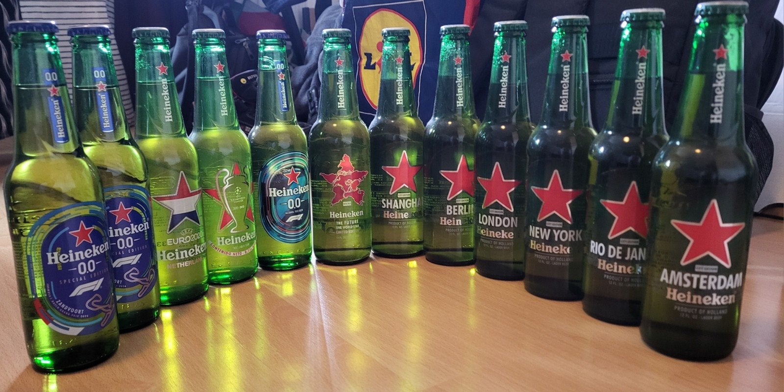Heineken en Amstel bierflesjes en blikjes collectie, Ophalen, Gebruikt, Flesje(s), Heineken
