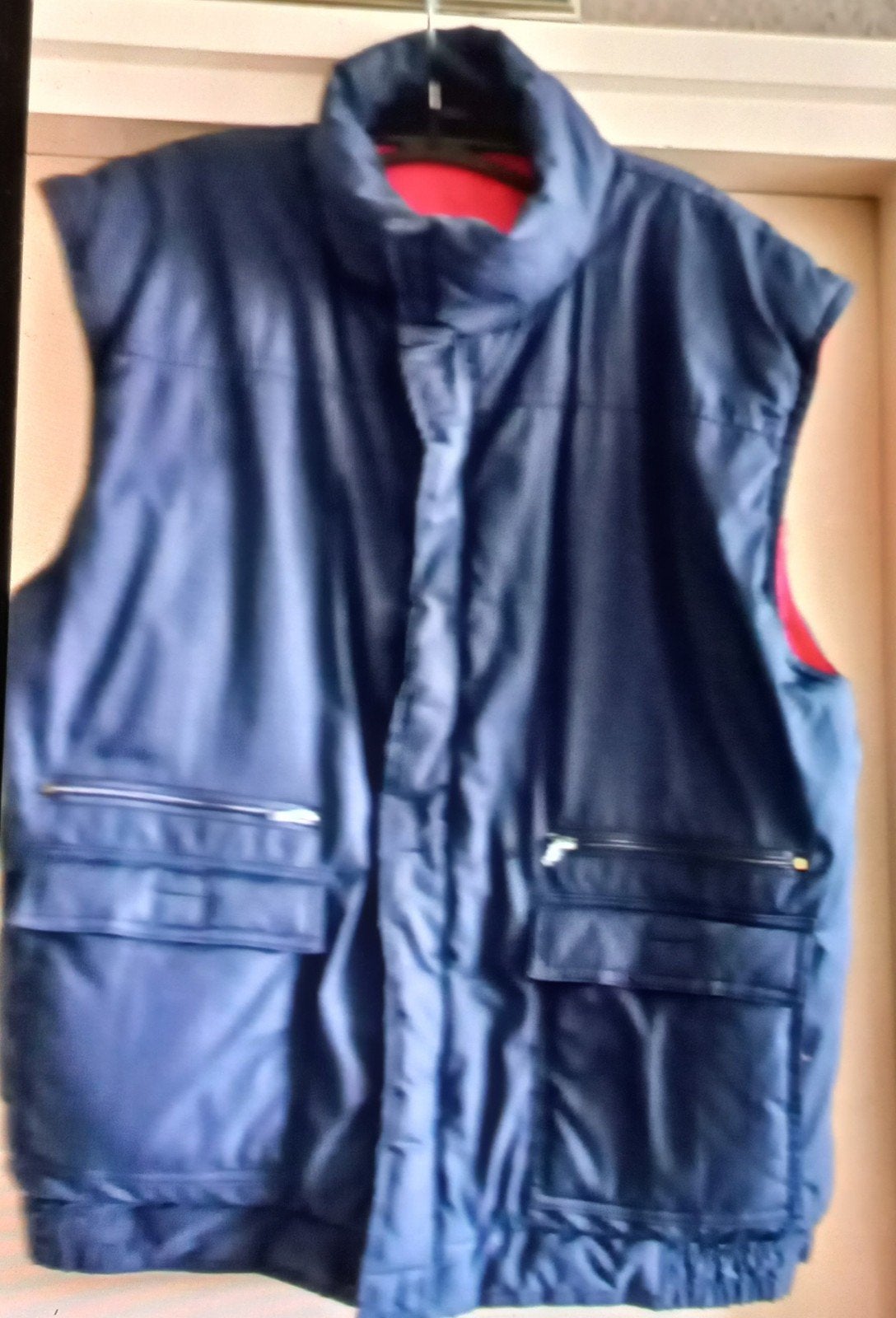 bodywarmer - Blauw met rode voering, Onbekend, Blauw, Overige maten, Ophalen of Verzenden