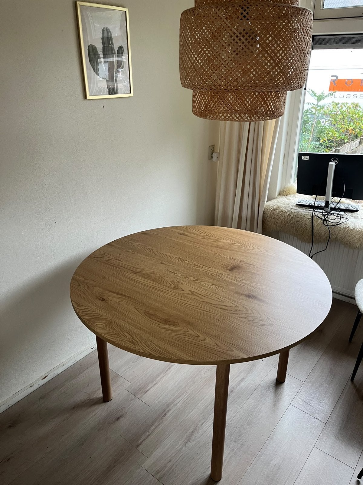 Ronde eettafel, Ophalen, Japandi, 100 tot 150 cm, Rond