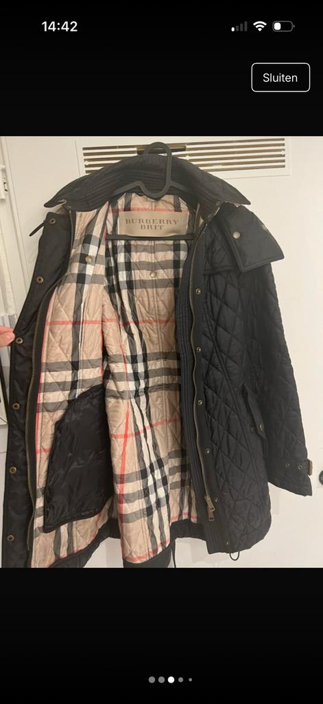 Burberry Brit jas lente dames, Kleding | Heren, Ophalen of Verzenden, Zo goed als nieuw, Zwart