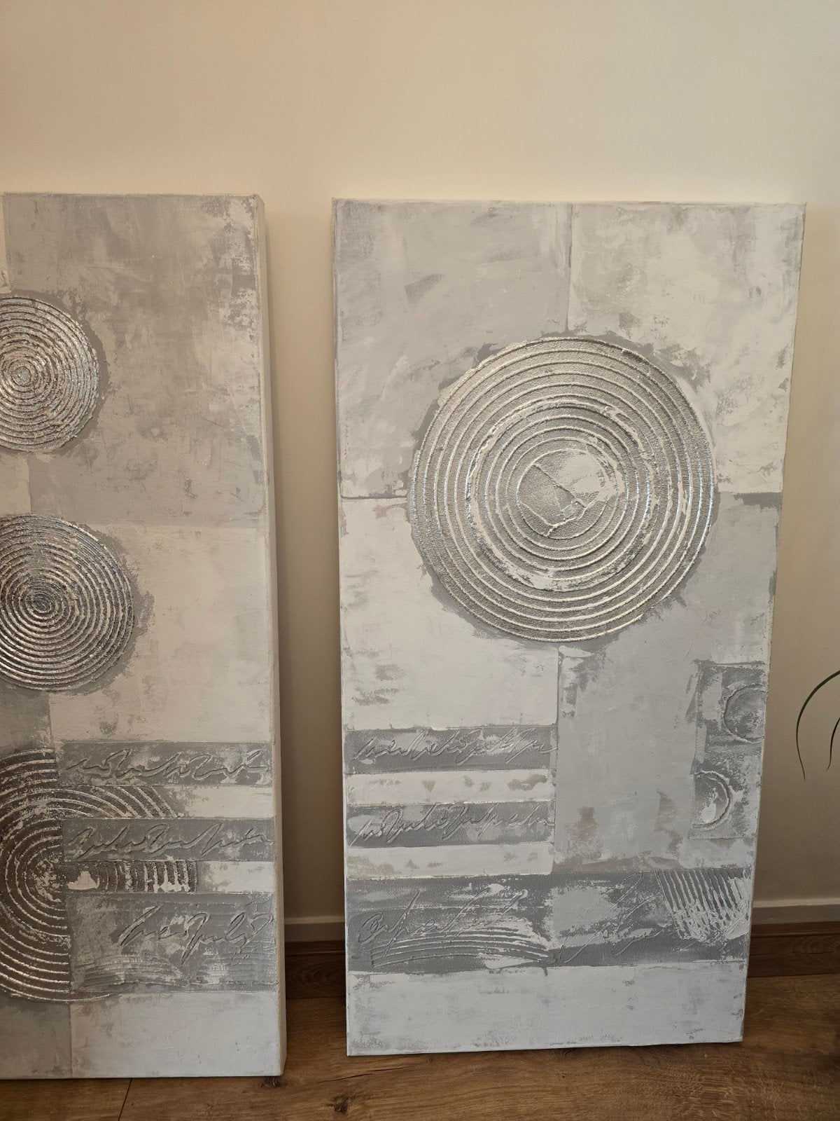 Set van 2 abstracte schilderijen 120x60 cm, Ophalen