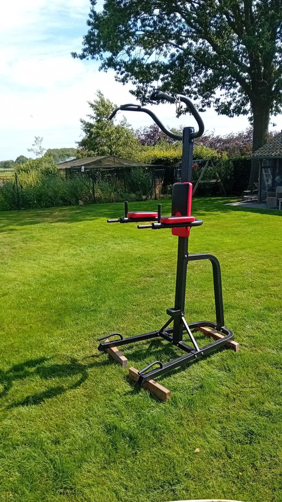 Power Tower Gorilla Sports pull up station, Sport en Fitness, Fitnessmaterialen, Ophalen, Zo goed als nieuw, Oprekstang