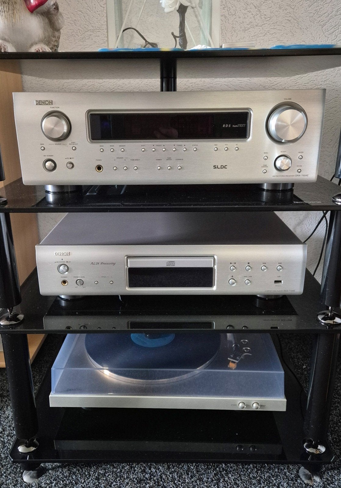 Denon hifi set incl kastje en boxen, Ophalen, Cd-speler, Denon, Losse componenten