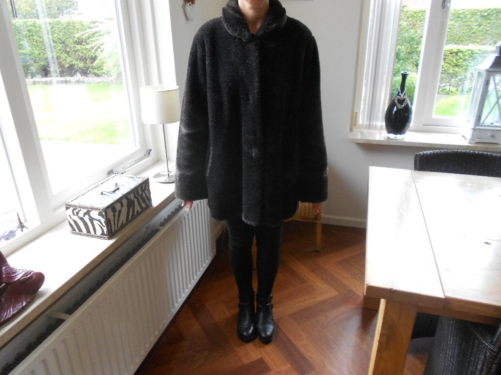 Bontjas kunst bruin, Kleding | Dames, Ophalen of Verzenden, Zo goed als nieuw, Maat 38/40 (M), Bruin
