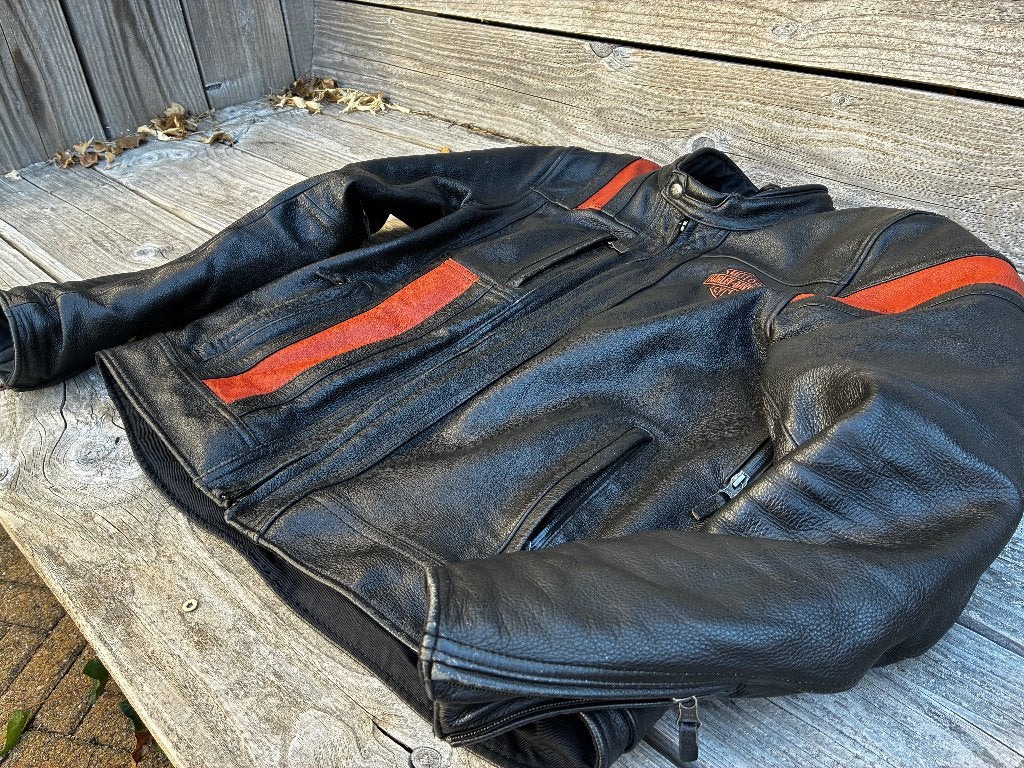 Harley Davidson waterdichte leren motorjas HWY-100, Harley-Davidson, Heren, Jas | leer, Ophalen of Verzenden