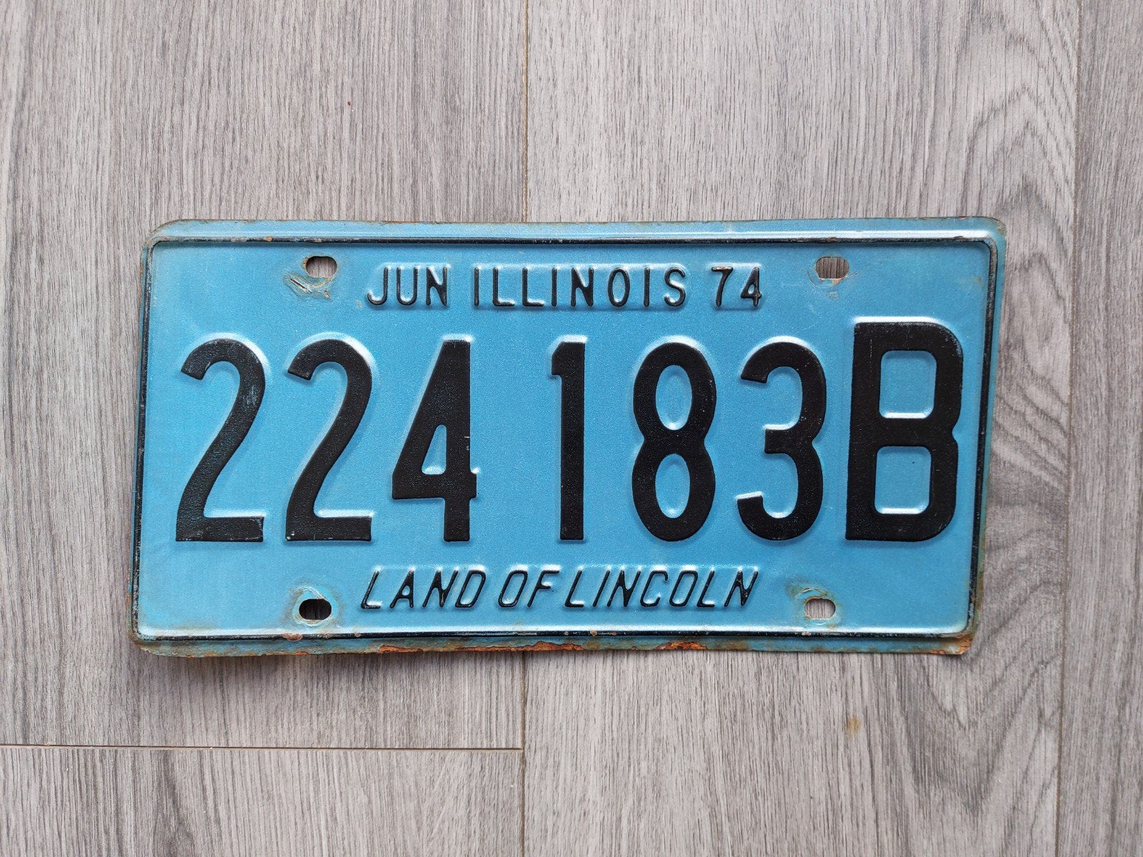 Kenteken 1974 Illinois USA Nummerplaat Nummerbord, Verzamelen, Ophalen of Verzenden, Gebruikt, Auto's