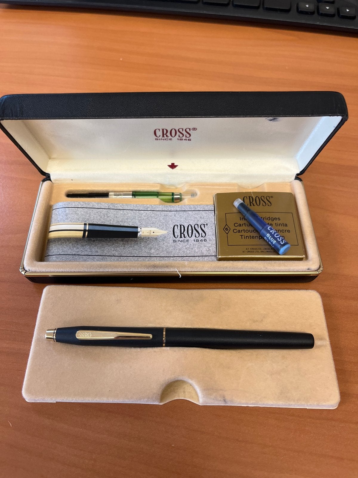 Cross Vulpen Set - Zwart met Gouden Details, Xx, Cross, Xx, Met doosje