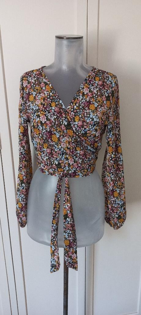 Shein blouse meerkleurig-bloemenprint maat 34 zgan, Overige kleuren, Ophalen of Verzenden, Zo goed als nieuw, Maat 34 (XS) of kleiner