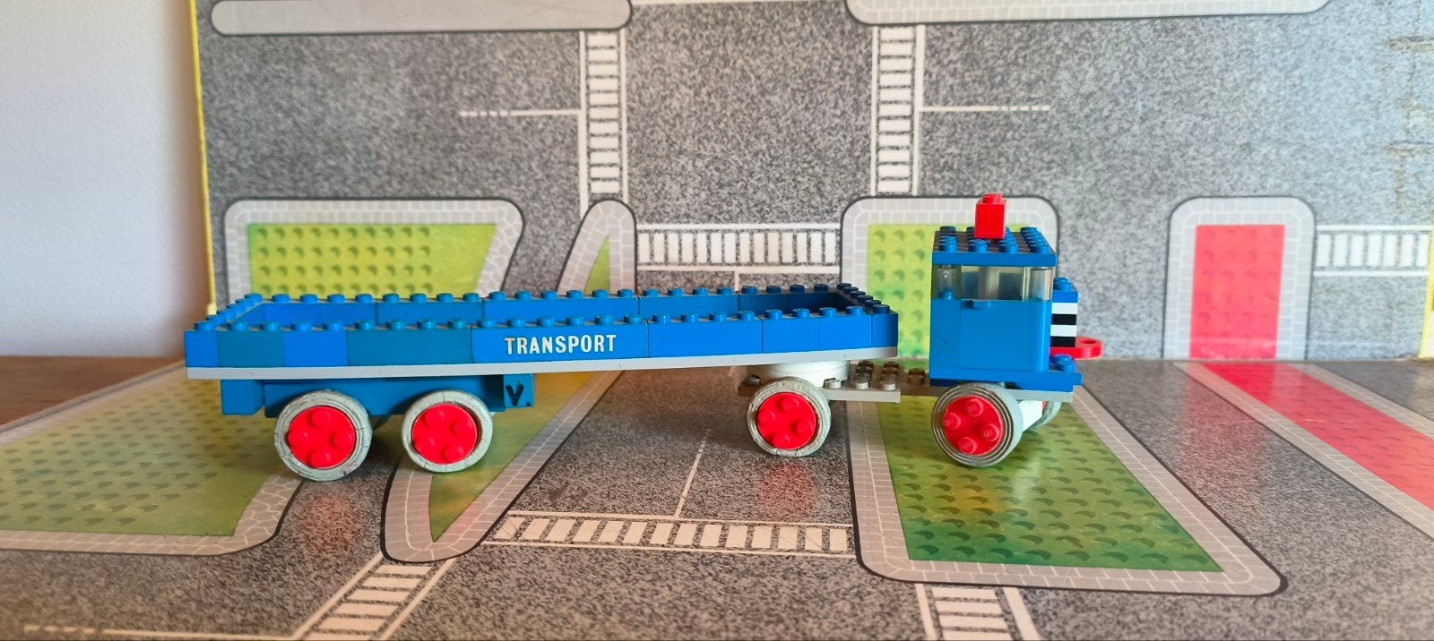 Oude Lego platte transport truck nr334., Verzenden, Gebruikt, Bus of Vrachtwagen