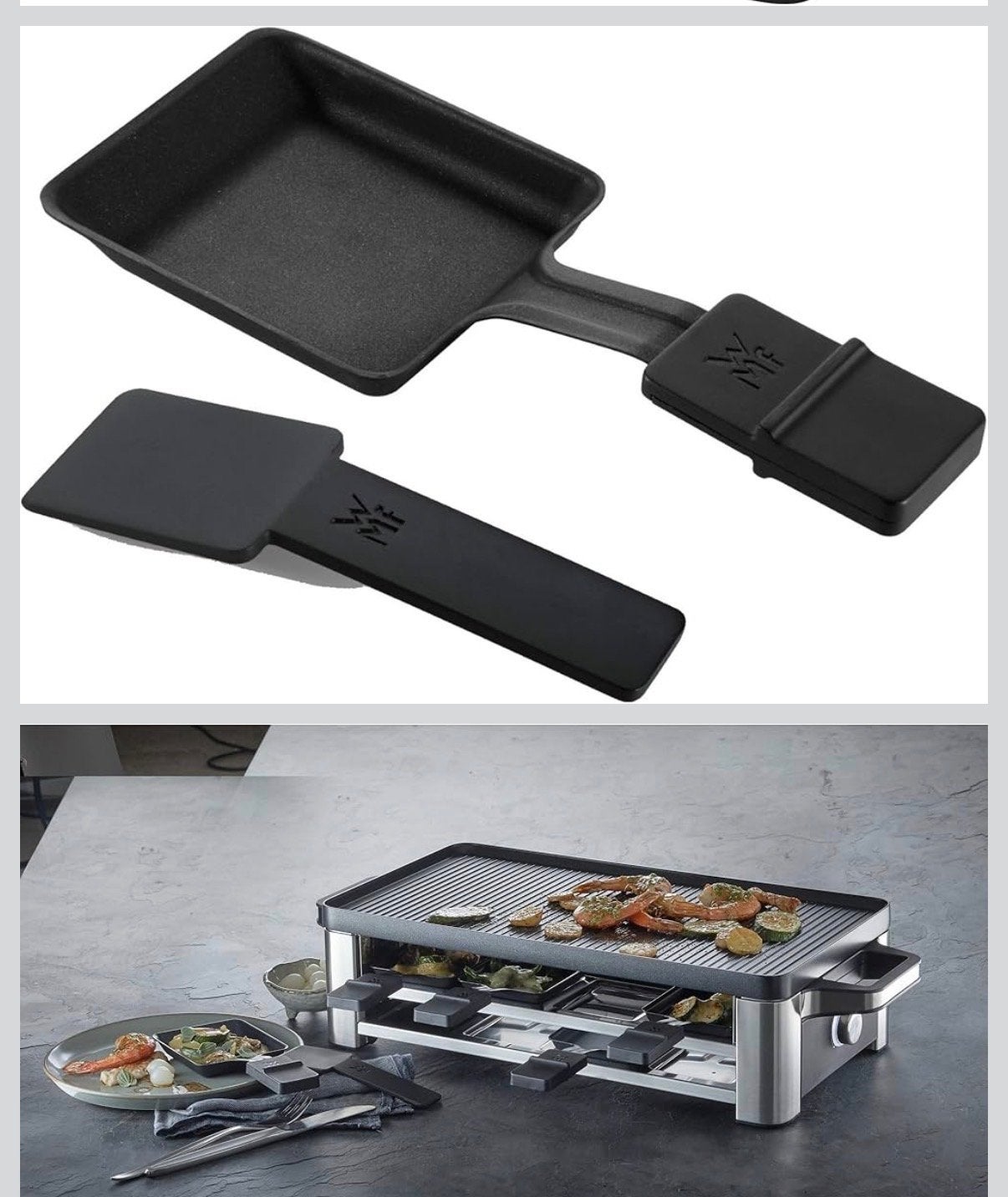 WMF Lono Raclette met grillplaat - 8 personen, Ophalen of Verzenden, Zo goed als nieuw, 8 personen of meer