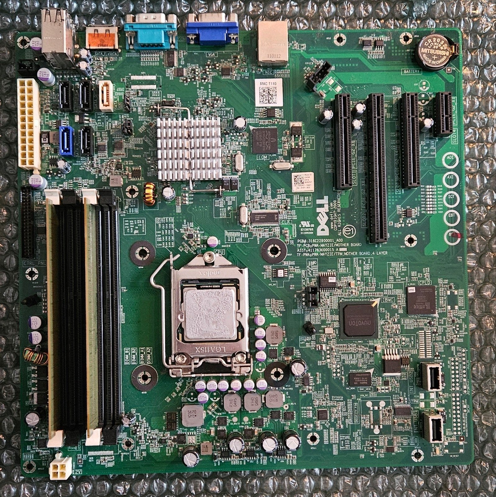Dell PowerEdge T110 moederbord + Intel Xeon X3450 + 4 GB RAM, DDR3, Ophalen of Verzenden, Zo goed als nieuw, Micro-ATX