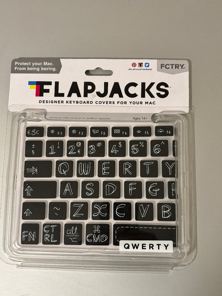 Flapjacks designer keyboard covers QWERTY, Opvouwbaar, Nieuw, Ophalen of Verzenden, Flapjacks