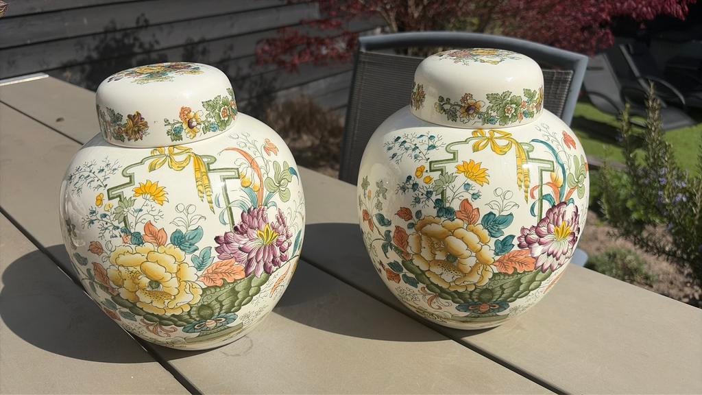 Set van 2 Mason’s Ironstone “Strathmore” potten, Ophalen