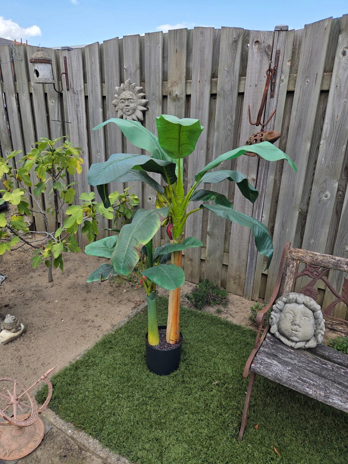 kunstplant bananenplant met tros bananen., Ophalen