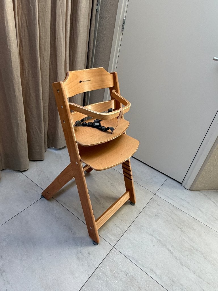 Bebeconfort blank houten meegroeistoel / kinderstoel, Ophalen, Zo goed als nieuw, Meegroeistoel, Aanschuifbaar