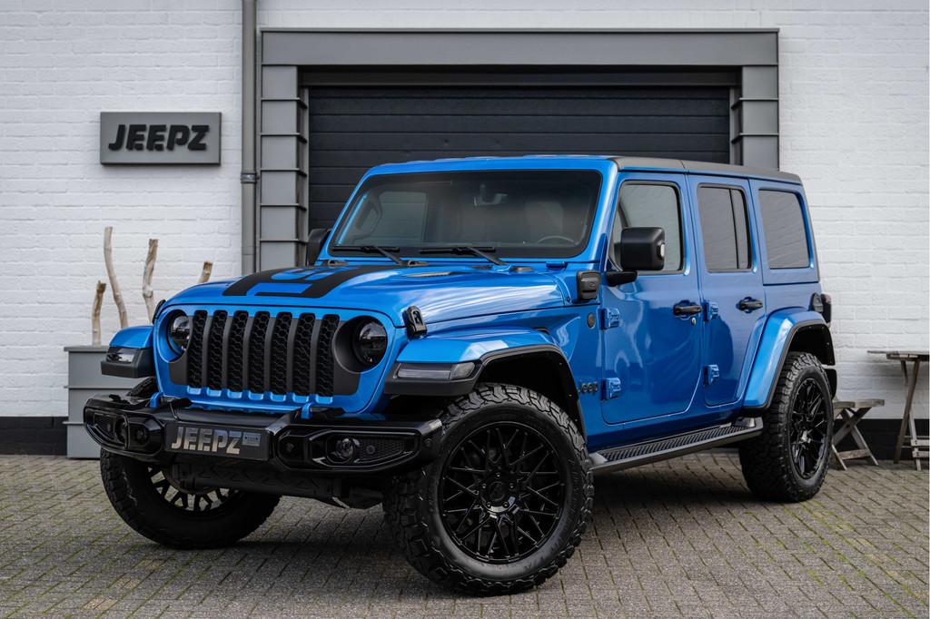 Jeep Wrangler Unlimited 4xe 380 Sahara 22" Black Rhino lmv -, Auto's, Jeep, Automaat, Zwart, 4 cilinders, Cabriolet