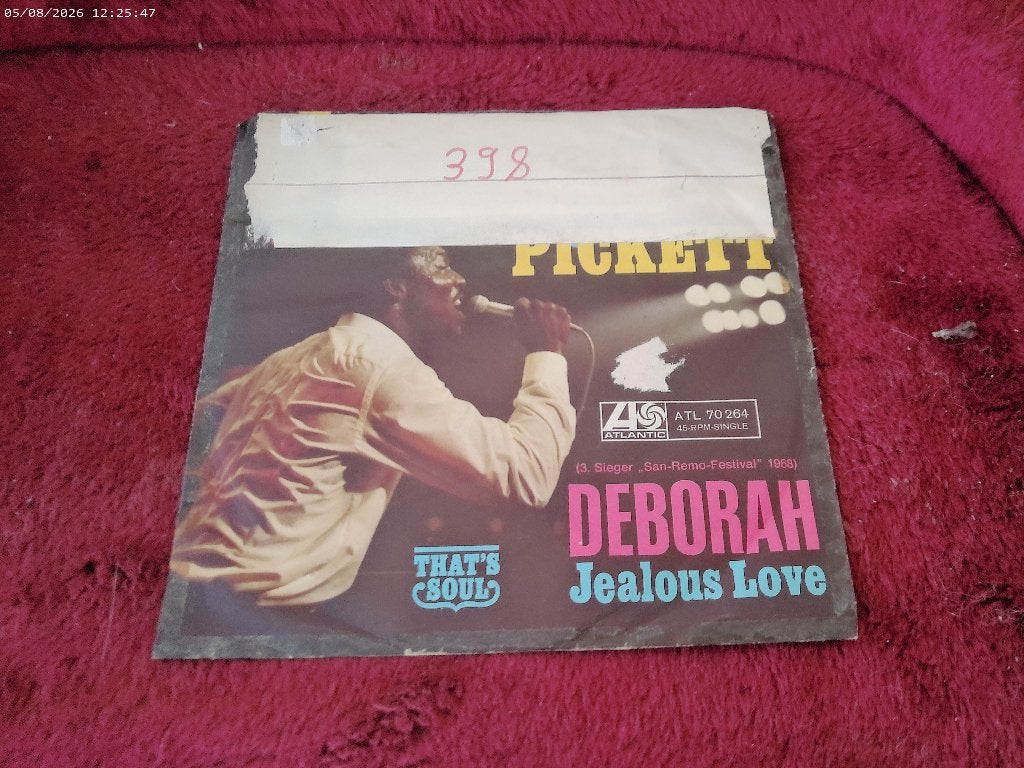 Wilson Pickett - Deborah / Jealous Love, Gebruikt, Fotohoes, 7 inch, Ophalen of Verzenden