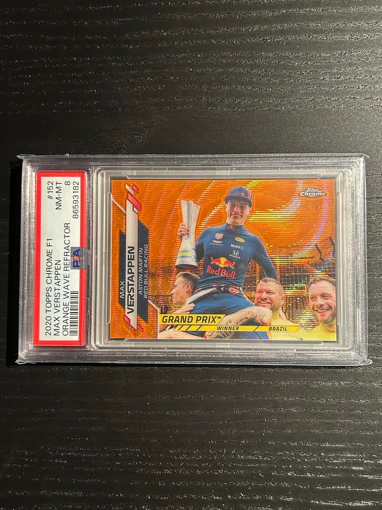 2020 Topps Chrome F1 Max Verstappen Orange Wave Refractor PS, Ophalen of Verzenden, Nieuw, Plaatje