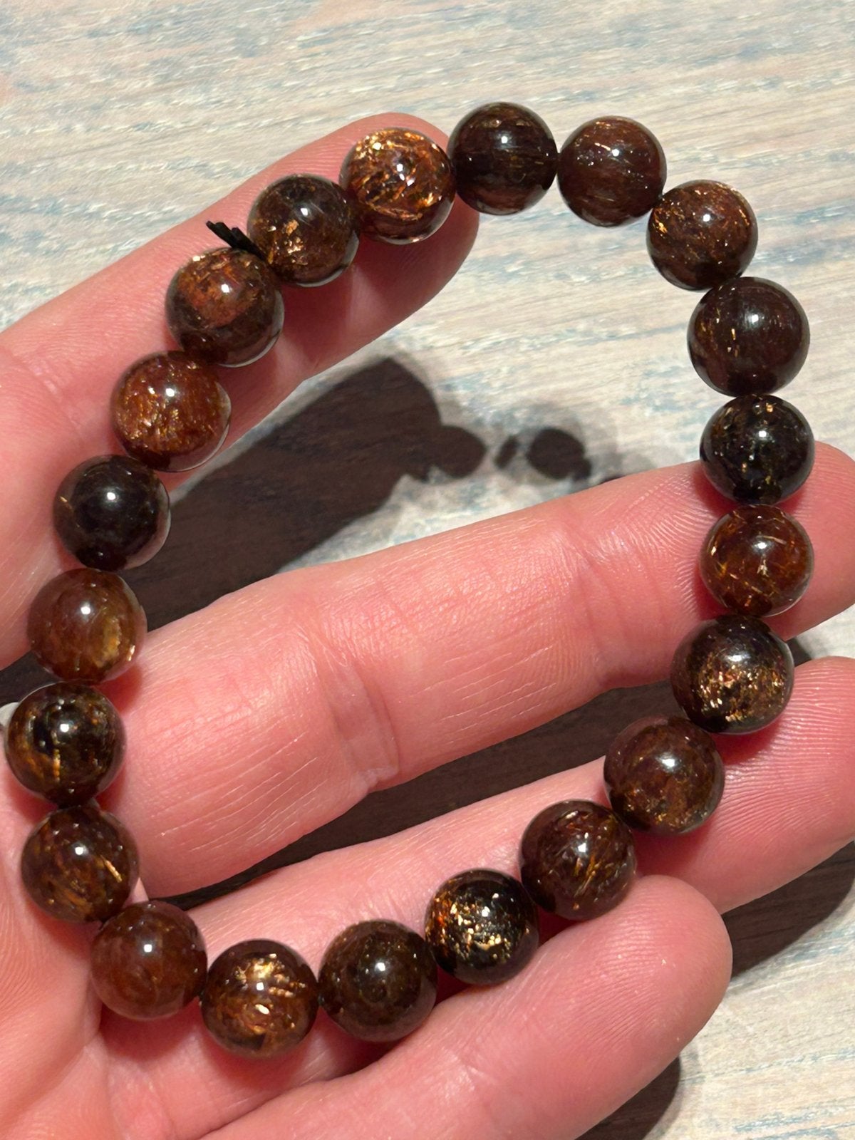 Gouden koffie muca armband, Ophalen of Verzenden, Zo goed als nieuw