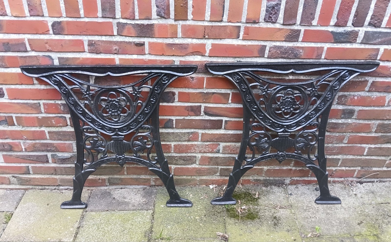 Gietijzeren tuintafel poten, Ophalen, Zo goed als nieuw, Rond, Metaal