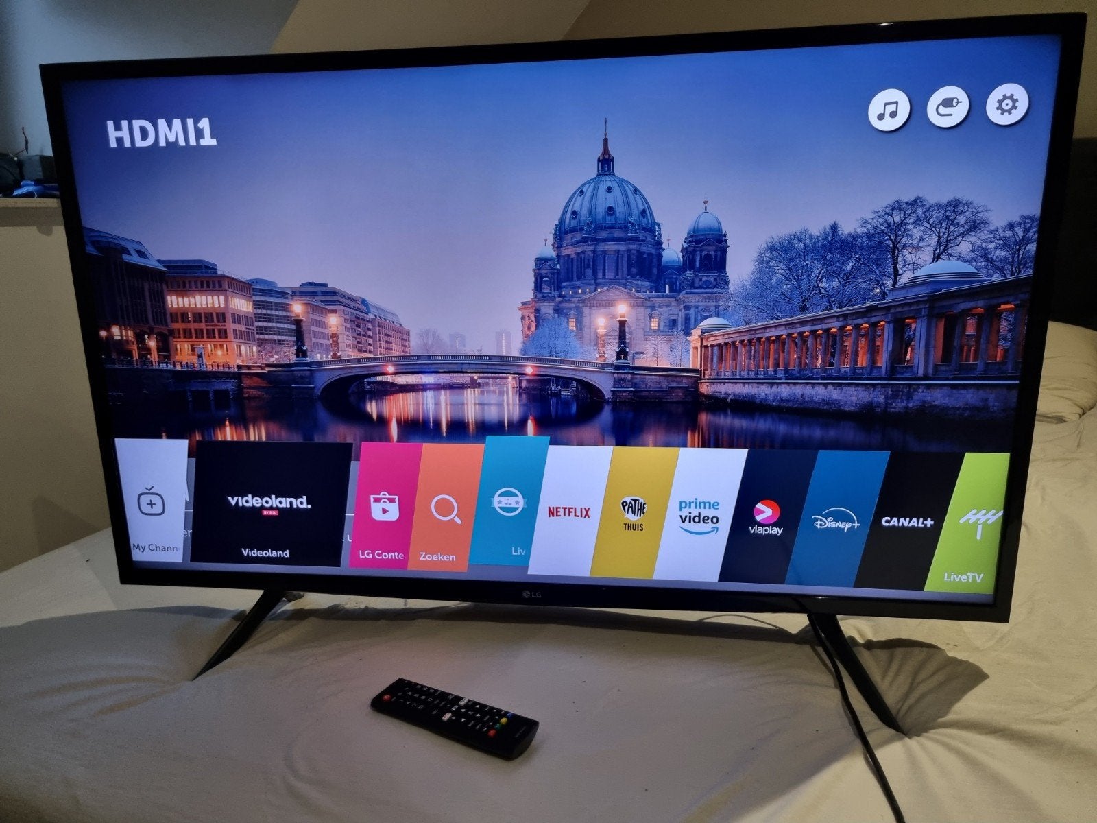 lg 43 inch smart tv televisie 43UH610V, Audio, Tv en Foto, Televisies, Ophalen, LED, 50 Hz, Zo goed als nieuw
