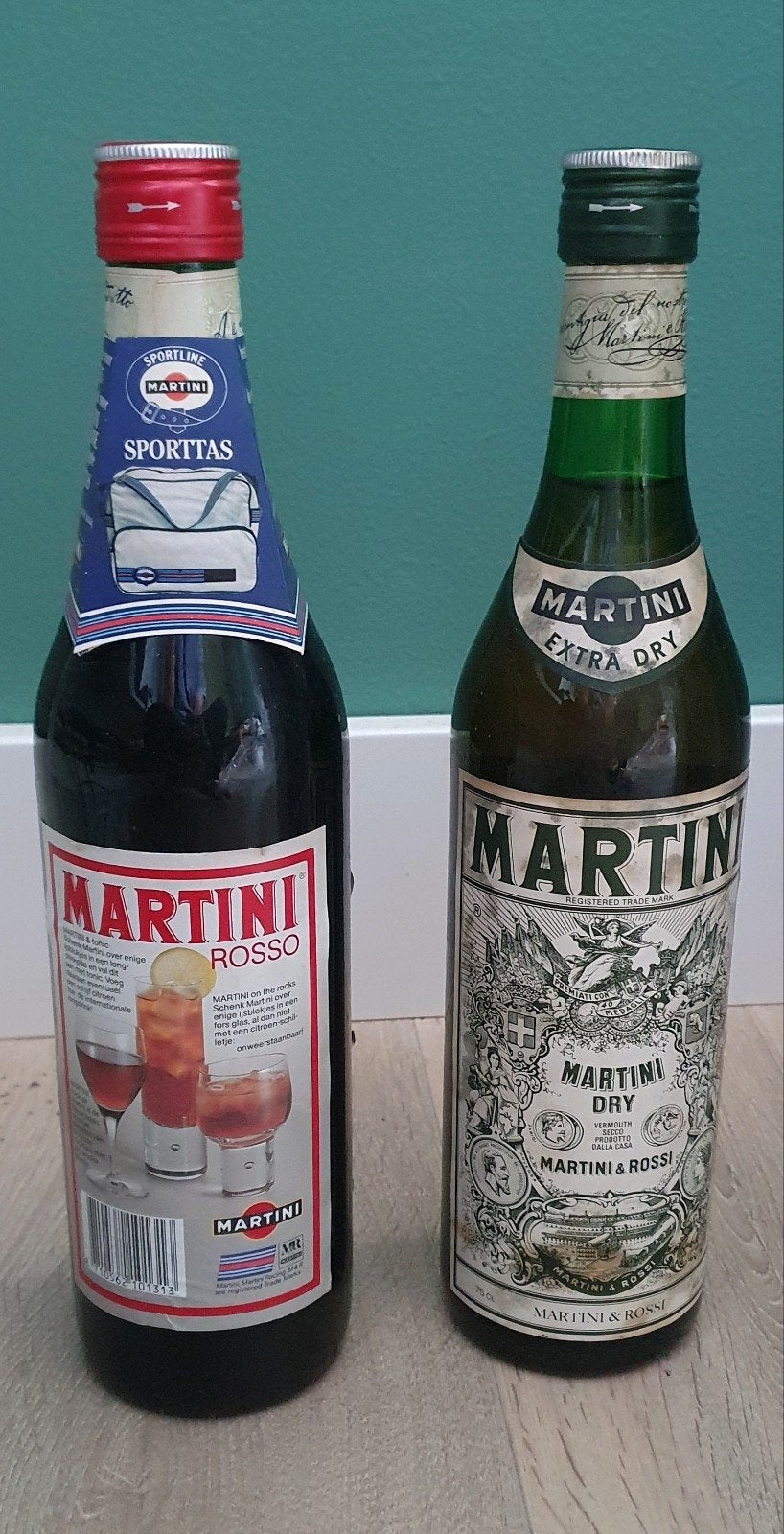 Vintage Martini flessen - Rosso & Extra Dry (vol), Ophalen, Gebruikt