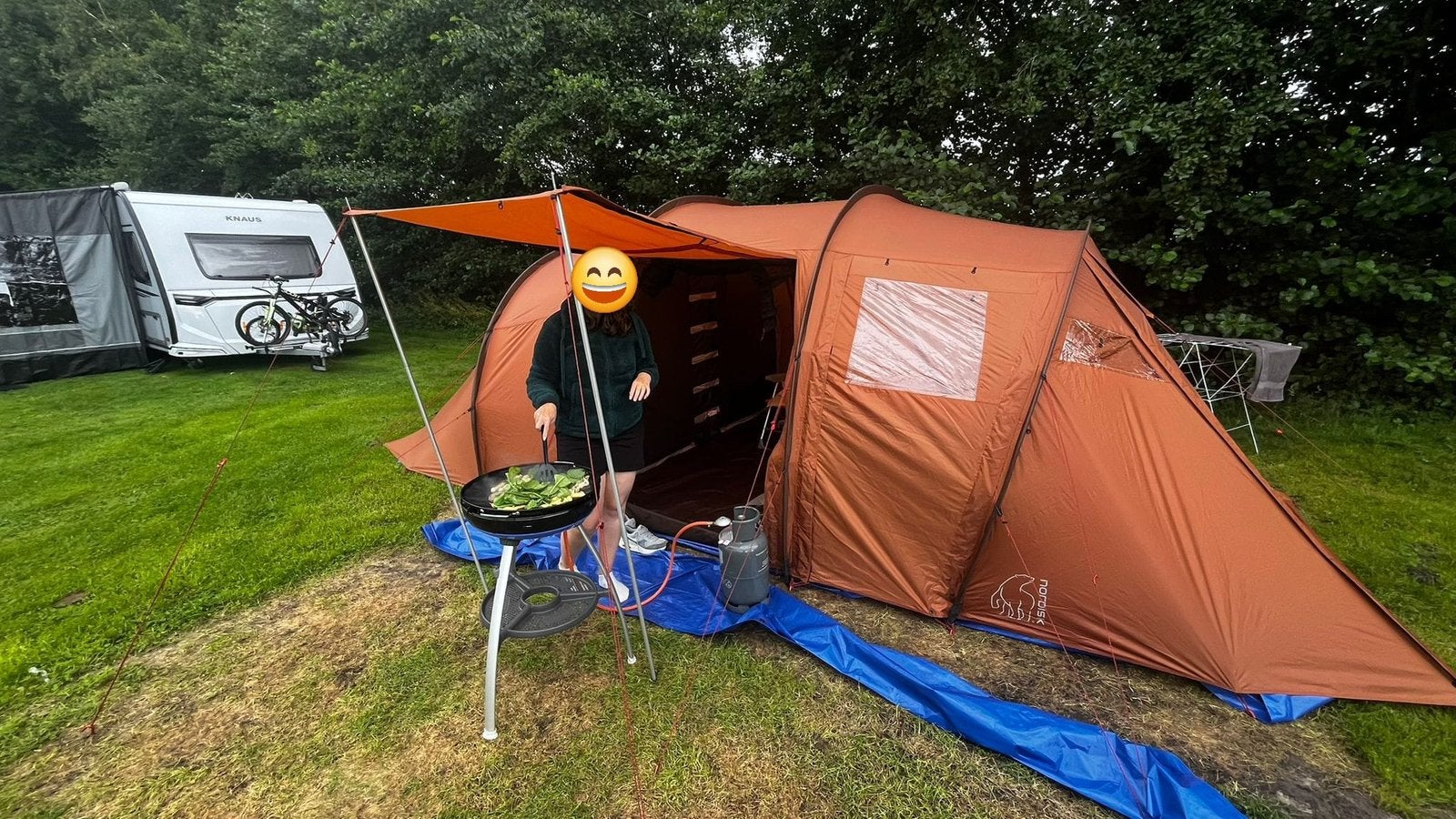 Nordisk Reisa 6 PU Tent - Ruime Gezinntent met Voetprint, Ophalen, Zo goed als nieuw, Tot en met 6