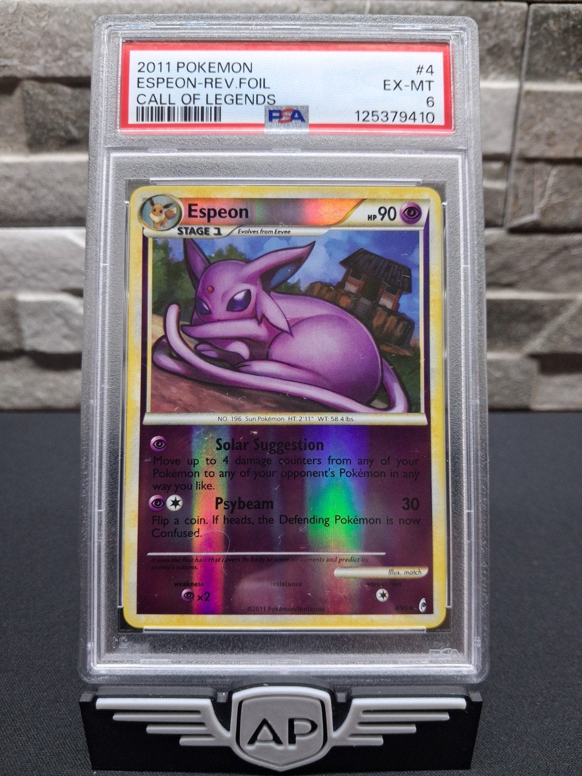 Espeon Reverse Foil Call of Legends PSA 6 EX-MT Pokémon, Hobby en Vrije tijd, Verzamelkaartspellen | Pokémon, Ophalen of Verzenden