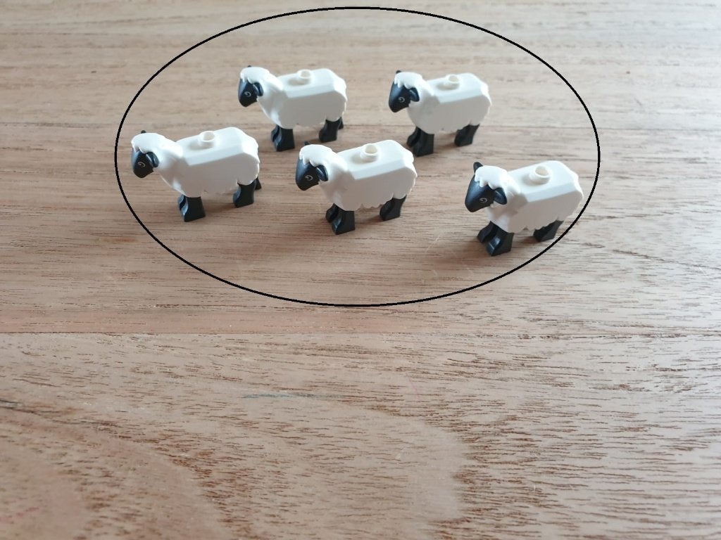 Partij N149=5x Nieuwe Lego schapen (Meerdere setjes), Lego, Lego, Lego, Nieuw