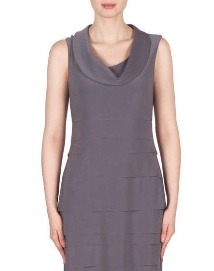 Joseph Ribkoff chique grijze stretch jurk mt 38 valt mt 40, Kleding | Dames, Jurken, Maat 38/40 (M), Verzenden, ., Joseph Ribkoff