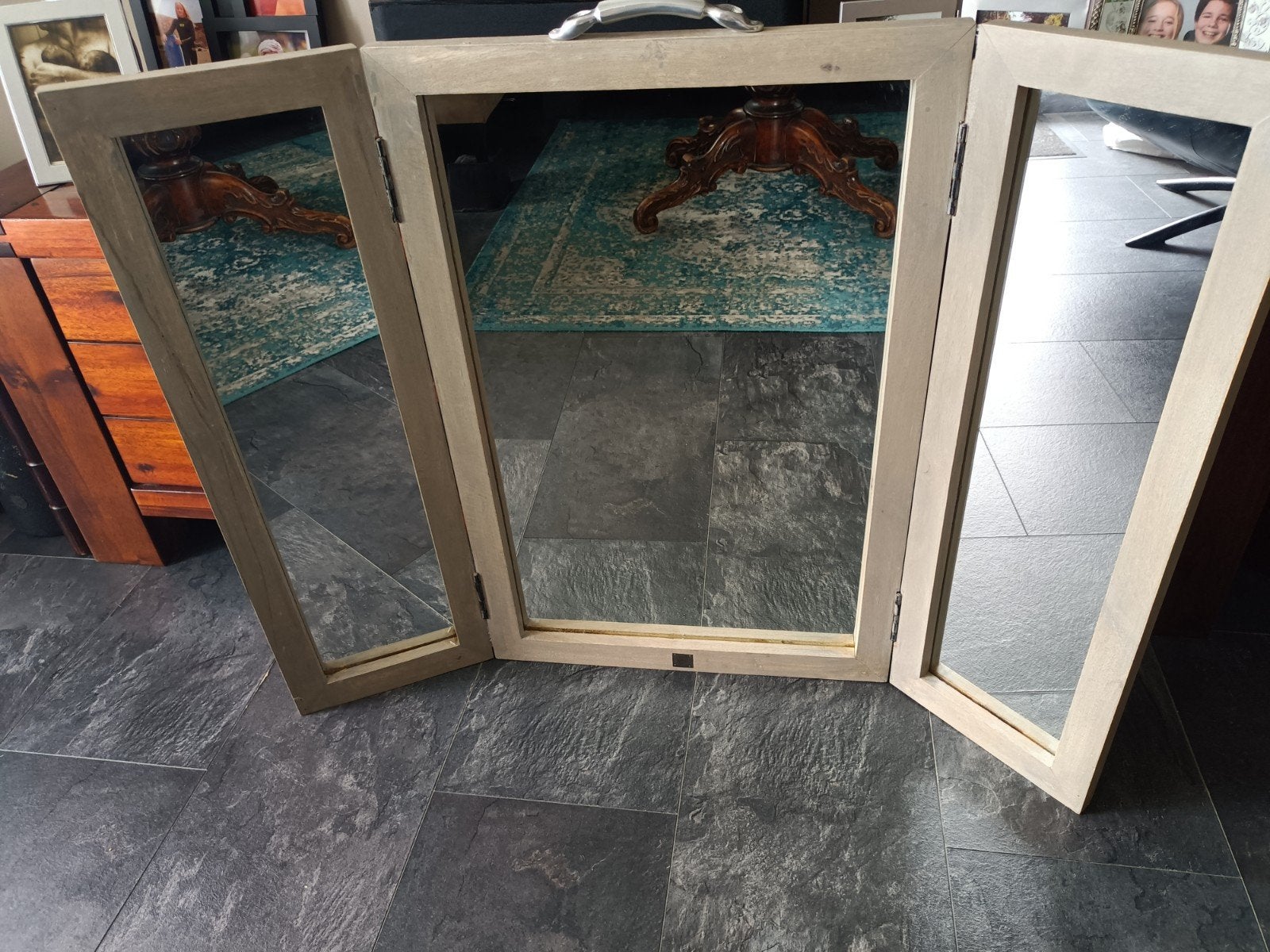 Drie luik spiegel, Ophalen of Verzenden, Zo goed als nieuw, 75 tot 100 cm, Minder dan 100 cm