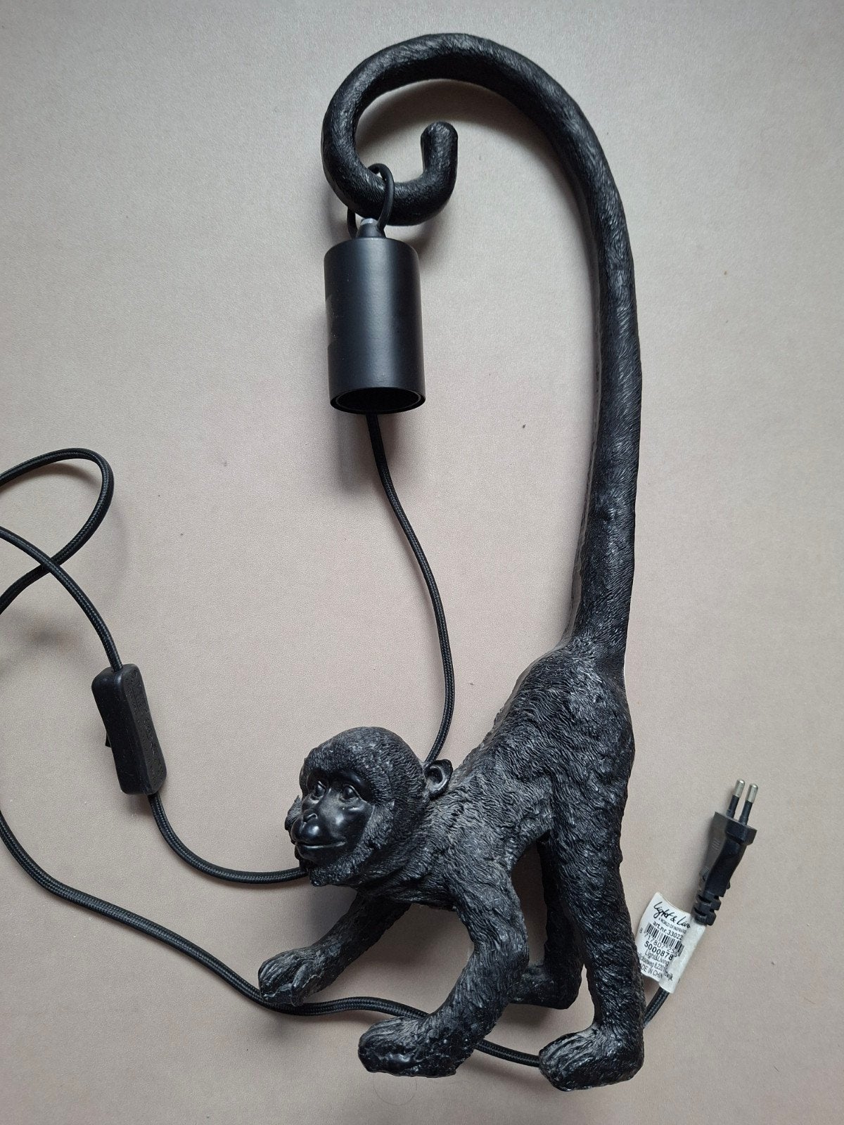 light&living aapjes lamp sta of hangend, 42 cm, Ophalen of Verzenden, Zo goed als nieuw, Zwart