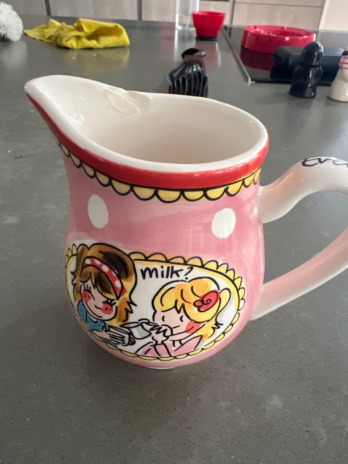 Blond Amsterdam melkkannetje - gratis bij afname servies, Ophalen, Kan, Gebruikt, Keramiek